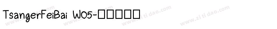 TsangerFeiBai W05字体转换